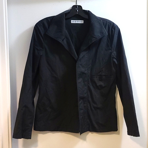 Vintage Emporio Armani black button-down - Picture 1 of 8